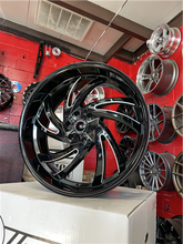 24" Street Force SF22123 Wheel 🔥 24X10 +30 6X139.7 🔥 78.1 Black Milled Rim ✅🔻